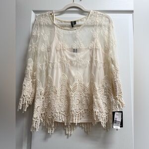 HeartSoul Ivory Lace Blouse